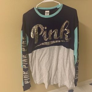 Pink crew-neck